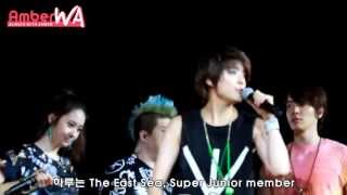 120922 f(x) &amp; Super Junior - Oops!! Amber fancam @ SMTown in Jakarta