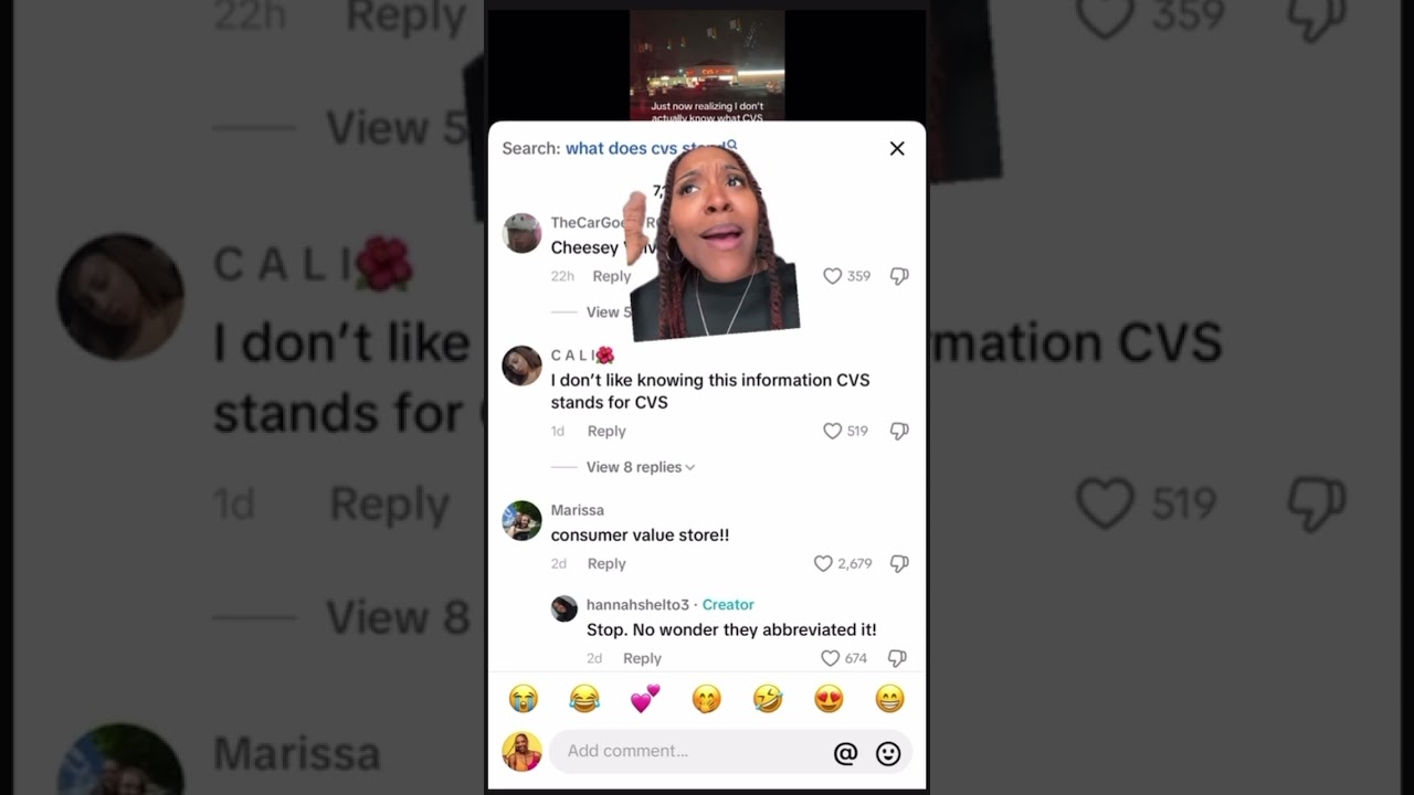 Did you know what CVS stands for? 😅 #reactionvids #funnycomments #greenscreen
