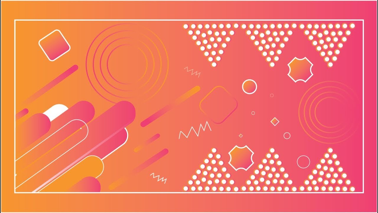 Illustrator Tutorial: Design Vibrant Gradient Geometric Shape Background Banners | GrafikGerm