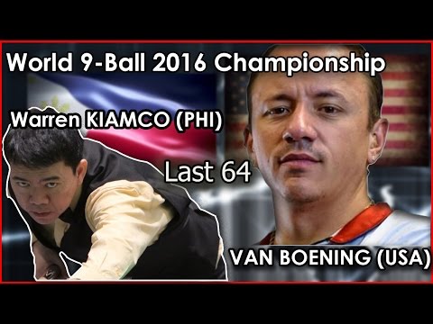Shane VAN BOENING vs. Warren KIAMCO - 2016 World 9-Ball Pool Last 64