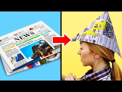 14 UNIQUE NEWSPAPER CRAFTS