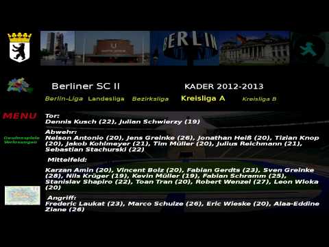 Berliner SC II Kader 2012-2013 Kreisliga A 1.Abteilung