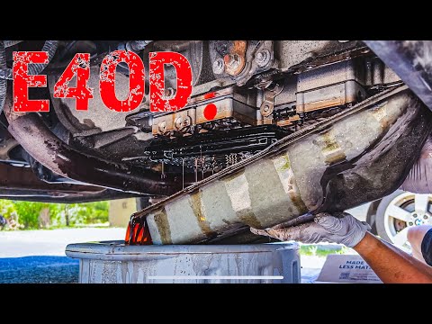 Full Transmission service Tutorial on 96 Ford E-360 with E4OD | Includes Torque Converter Draining