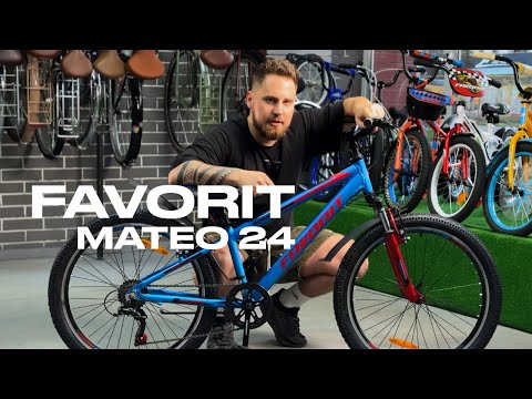 Велосипед Favorit MATEO 24VA (12, синий/красный) MAT24V12BL-AL - видео 1