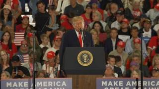 Trump visits Alabama as part of campaign push for Republicans