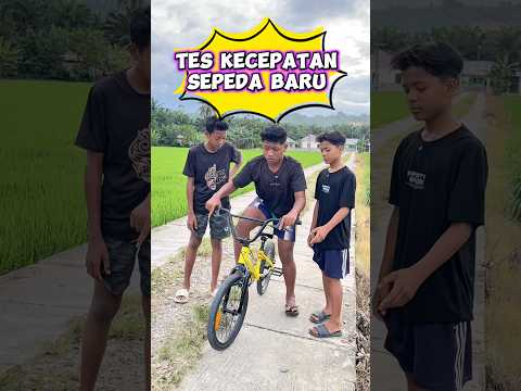 Tes kecepatan sepeda baru #wakmi #bmx #sepeda #videolucu #comedy #funny