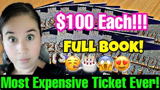 FULL BOOK! $100 LOTTERY TICKET! I SPENT $1,500 ON THE MOST EXPENSIVE LOTTERY TICKET IN THE WORLD!