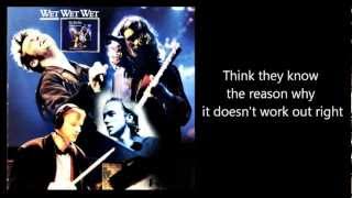 WET WET WET - Stay With Me Heartache/ Can&#39;t Stand The Night (with lyrics)
