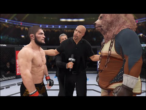 Khabib vs. Bear Glove - EA Sports UFC 4 - Eagle Fights ☝️🦅