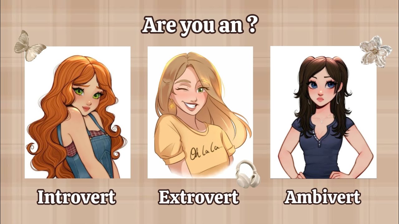 Are You an introvert, Extrovert or Ambivert 🦋✨ | Aesthetic Personality Test Quiz.