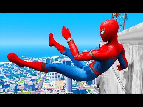 GTA 5: Falling off Highest Buildings #2 - GTA 5 Funny Moments & Fails, Gameplay