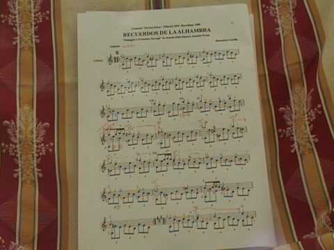RECUERDOS DE LA ALHAMBRA DI FRANCISCO TARREGA EIXEA  1852-1909 VARIAZIONE DI DOMENICO CARELLA (MIDI)