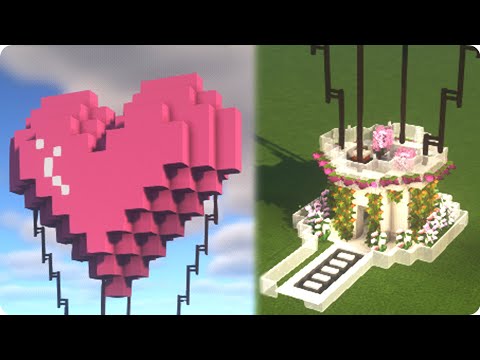 How to Build A Heart Hot Air Balloon? Valentine’s Day Ideas Minecraft Tutorial