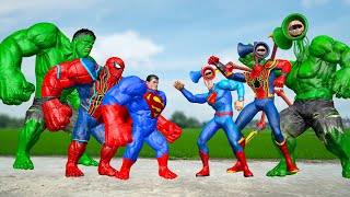 TEAM HULK, SPIDER-MAN, SUPERMAN VS TEAM SUPERHEROES SIREN HEAD | LIVE ACTION STORY