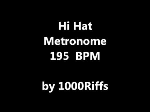 Hi Hat Metronome 195 BPM - Beats Per Minute