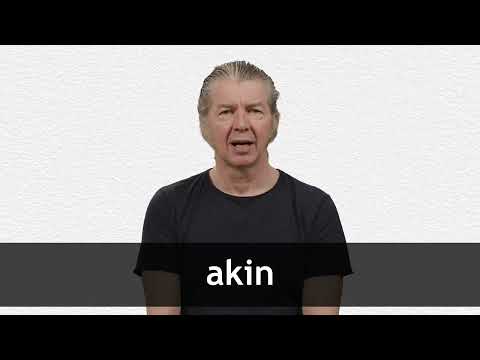 How to pronounce AKIN in American English