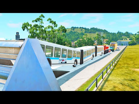 Cars vs Spinning roller | Cars vs large roller - BeamNG Drive Mods 😱