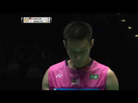 Lee Chong Wei vs Chou Tien Chen | Men's Singles Semi Final 2017 | All England Classic
