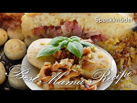 How to Make Austrian Bacon Dumpling (Speckknödel) with Chanterelle Mushroom Sauce - Mama Recipe