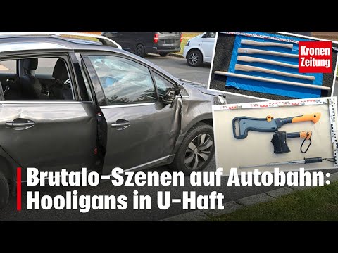 Brutal scenes on the motorway: Hooligans in custody | krone.tv NEWS