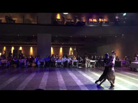  Ezequiel Gómez  and  Agata Jargilo  are  dancing  at  Taipei Tango Festival  in  2016