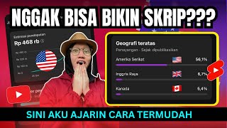 Download lagu Cara TERMUDAH  Membuat Narasi SKRIP Konten Youtube Shorts Audiens AMERIKA mp3