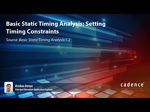 Basic Static Timing Analysis: Setting Timing Constraints