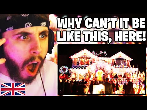 Brit Reacts to 8 BEST AMERICAN CHRISTMAS HOUSE LIGHTS!