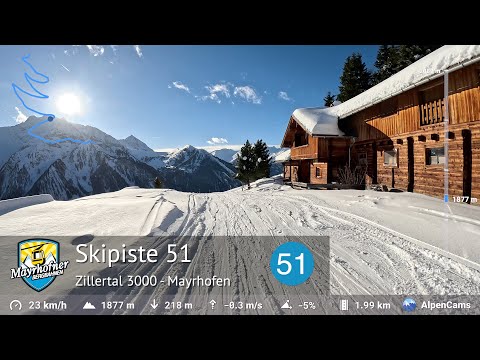 Skifahren Mayrhofen / Finkenberg ⛷️ Skipiste 51 | Zillertal 3000 | Mit GPS Statistiken
