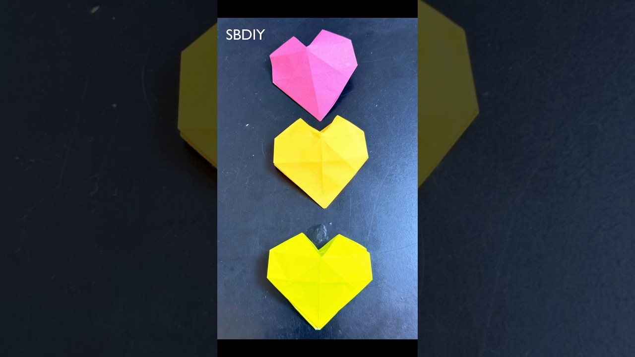 พับกระดาษหัวใจสามมิติ Origami 3D Heart