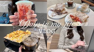 【Vlog】都内OLの日常🎀｜作業カフェ☕️,ゴンチャ🍓,109シネマズ新宿🎞️,おいしいクレープ🍫,推し活🪄