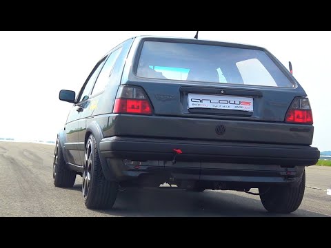 1000HP VW Golf 2 VR6 Turbo Acceleration
