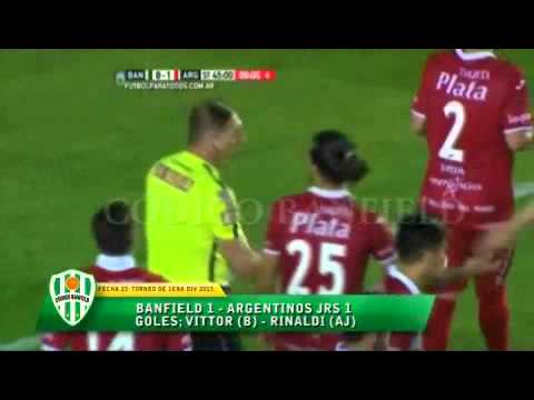 BANFIELD 1 ARGENTINOS JUNIORS 1 4 9 2015  GOL VITTOR DE PENAL FECHA 23 4-9-2015