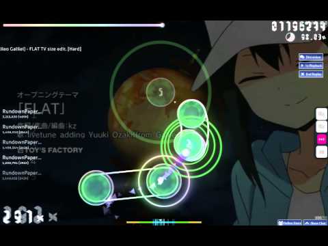 [osu! Mouse only] livetune adding Yuuki Ozaki (from Galileo Galilei) - FLAT TV Size Edit [Hard]