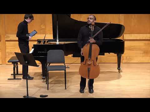 Sameer Apte, cello, and Owen Dodds, piano perform "Latif" (Kian Ravaei) - Stony Brook University.