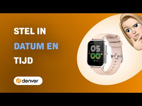 Hoe stel je datum en tijd in op de Denver SW-181 smartwatch?