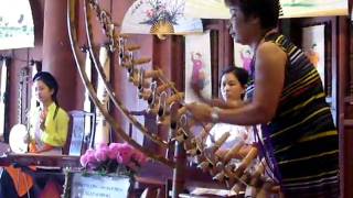 Musical performance using traditiional Bamboo instrument in Hanoi