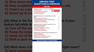 Driving Test Questions and Answers
