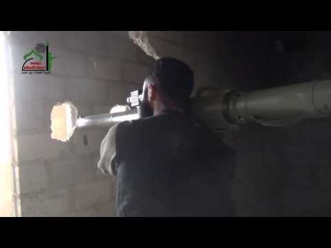 استهداف مواقع قوات النظام في منطقة الجمعيات في مدينة داريا في ريف دمشق  بواسطة قاذف بي 90 من قبل كتيبة المقداد بن عمرو