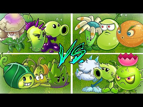 Random 4 Team Plants Bettles - Who Will Win ? - PvZ2 Team Plants vs Team Plants