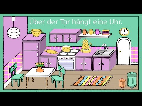 Deutsch lernen: In der Küche - Dativ + Präpositionen - German lesson for  beginners