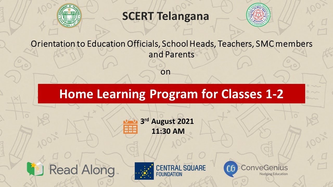 Orientation on Home Learning Program for Classes 1 & 2