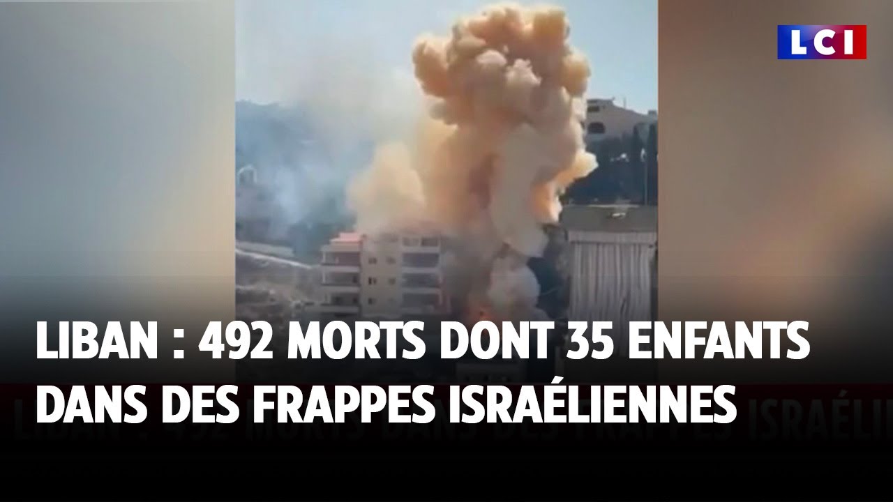 Liban : 492 morts dont 35 enfants dans des frappes israéliennes