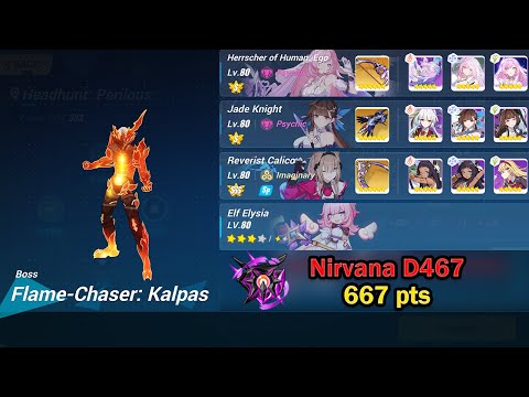 [Nirvana] Kalpas (D467) 667 pts - HH(S1) RC JK(S2) | 3* Ely ELF - Honkai Impact 3rd