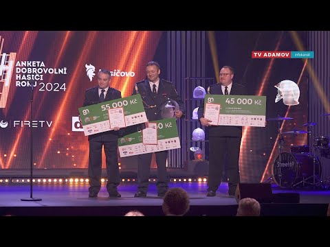 Anketa dobrovolní hasiči roku 2024 - krátký sestřih z vyhlášení (JSDH Adamov)