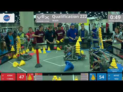 2018 VRC Math Q222 - 6358C 11495A vs 4610Z 183Z - 104 to 108