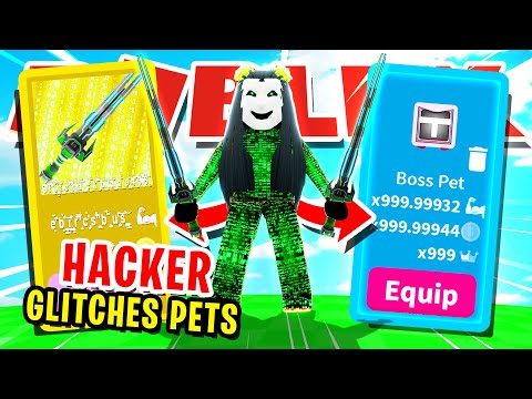 *HACKER* GIVES ME DUPLICATED *GLITCHED* PETS & GLITCH SABER IN ROBLOX SABER SIMULATOR (Insane Stats)