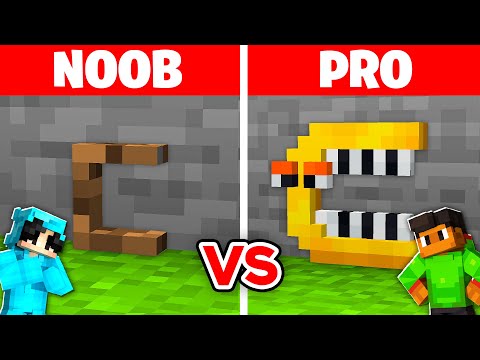 Minecraft NOOB vs PRO: TINY ALPHABET LORE Build Challenge