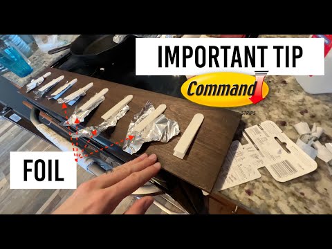 ★★★★★ "Tin Foil Hack" - Command Strip Trick: How to Hang Command Strips without them failing