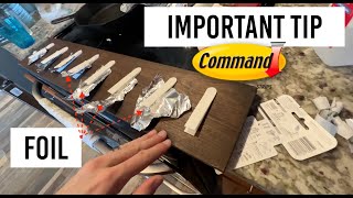★★★★★ "Tin Foil Hack" - Command Strip Trick: How to Hang Command Strips without them failing